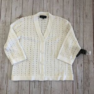 Jones New York white button up cardigan Dorchester